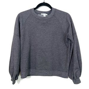 PURE NAVY Comfy Casual Balloon Sleeve Gray Sweatshirt size XS